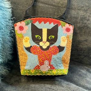 Handmade One of a Kind Cat Purse by Artist Laura Maclay